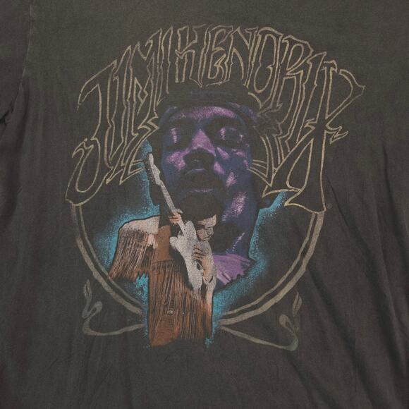 Jimi Hendrix Band Crew Neck Short Sleeve Graphic T Shirt Mens Size M Gray - Picture 4 of 9